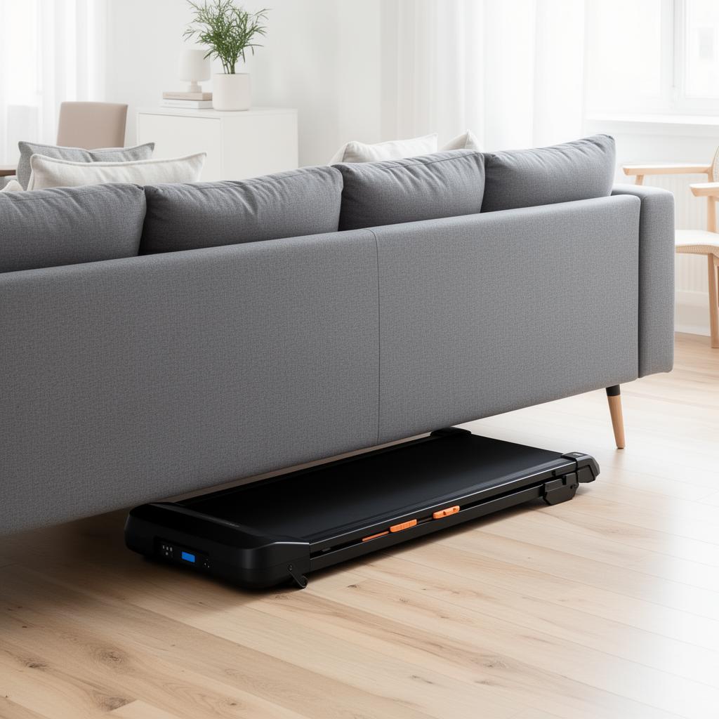 Løpebånd gjemt under sofaen